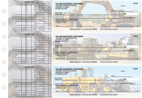 Construction Multi Purpose Designer Business Checks
