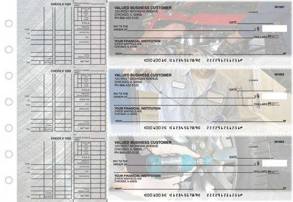 Mechanic Multi Purpose Designer Business Checks