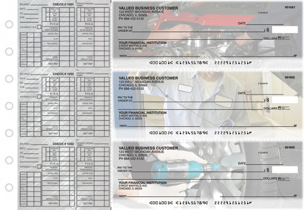 Mechanic Payroll Designer Business Checks