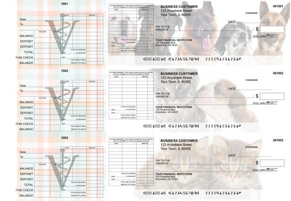 Veterinarian General Itemized Invoice Business Checks