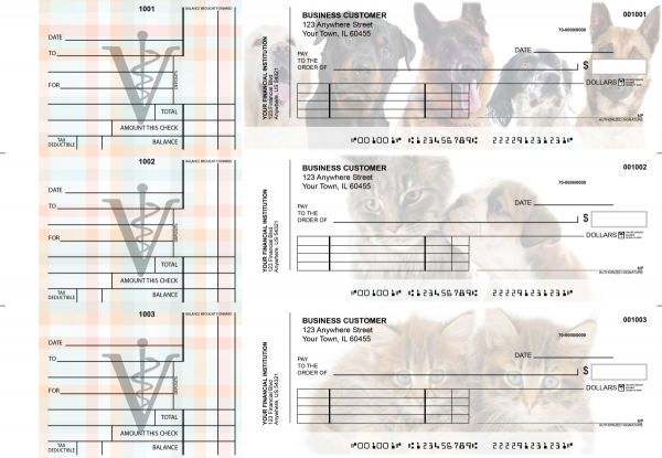 Veterinarian Standard Invoice Business Checks