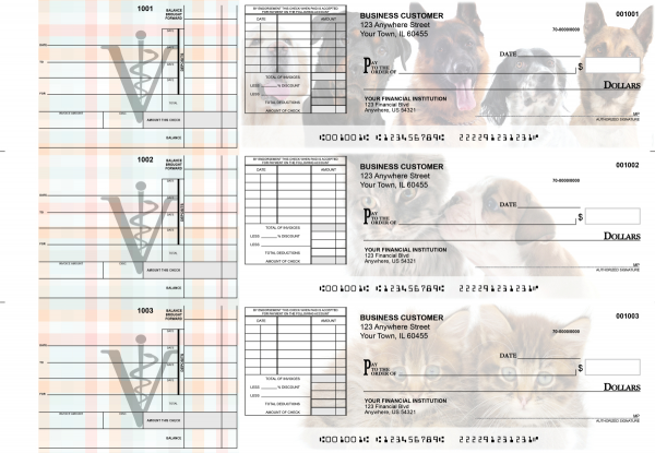 Veterinarian Itemized Invoice Business Checks