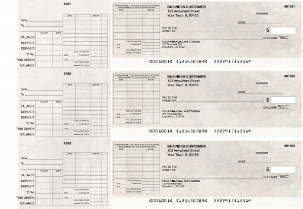 Granite General Itemized Invoice Business Checks