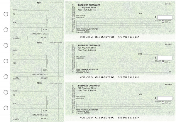 Grassy Itemized Counter Signature Business Checks
