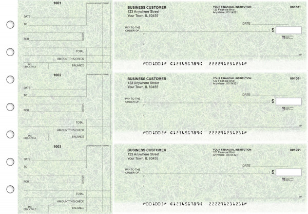 Grassy Standard Mailer Business Checks