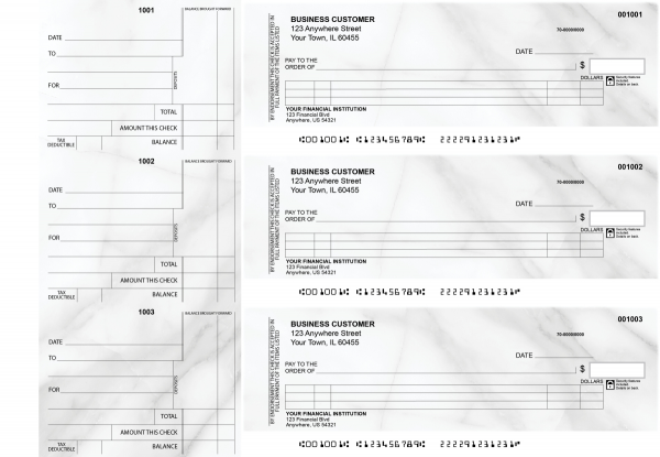 Marble Itemized Counter Signature Business Checks