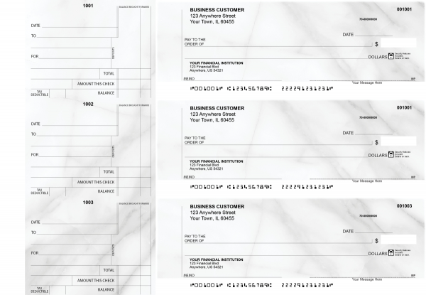 Marble Standard Counter Signature Business Checks