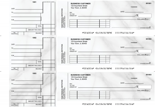 Marble Standard Invoice Business Checks