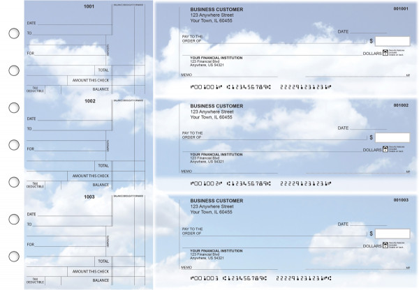 Clouds Standard Counter Signature Business Checks