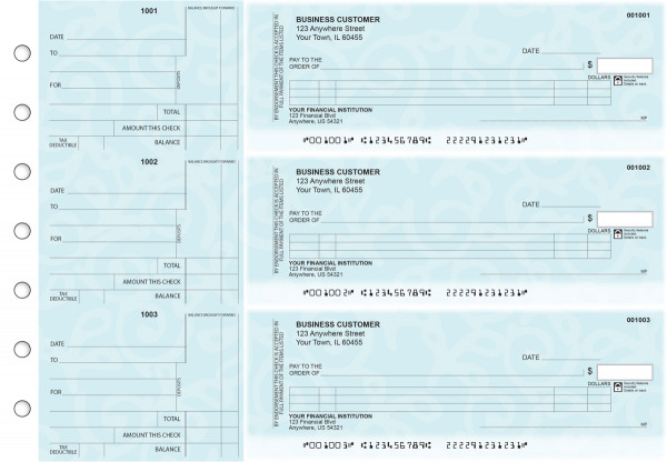 Swirls Itemized Counter Signature Business Checks