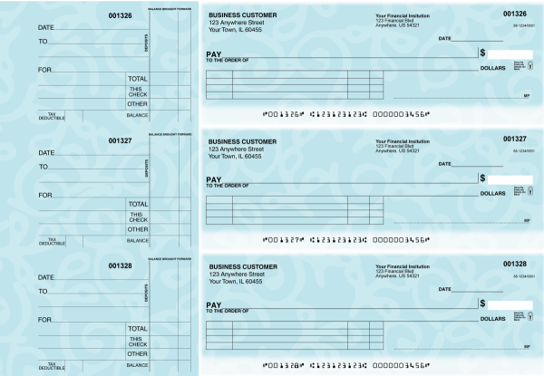 Swirls Itemized Payment Business Checks