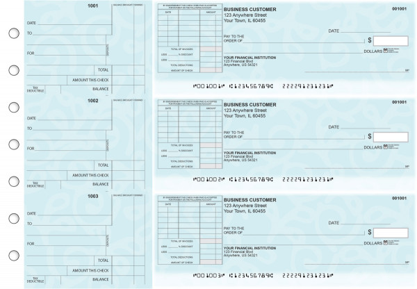 Swirls Standard Itemized Invoice Business Checks