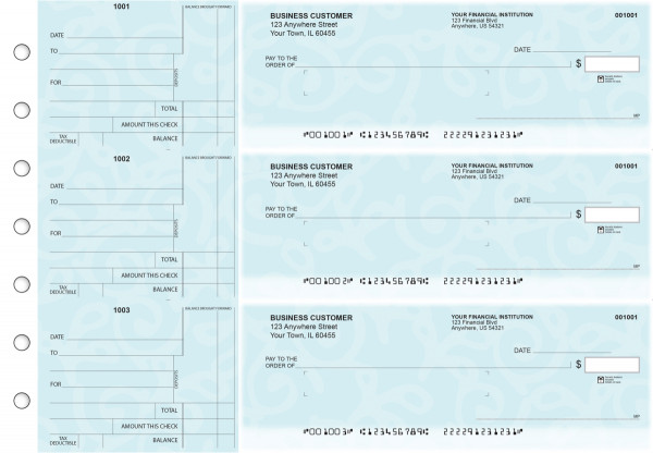 Swirls Standard Mailer Business Checks