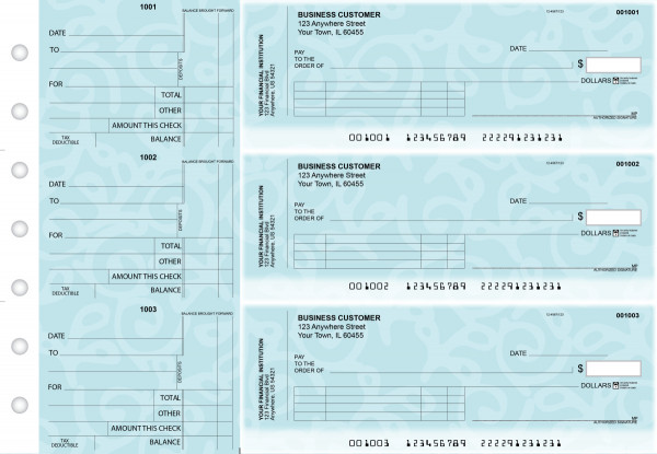 Swirls Standard Invoice Business Checks