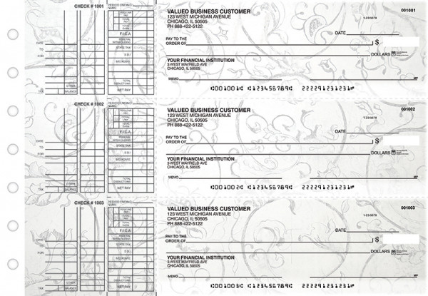Vintage Multi Purpose Designer Business Checks