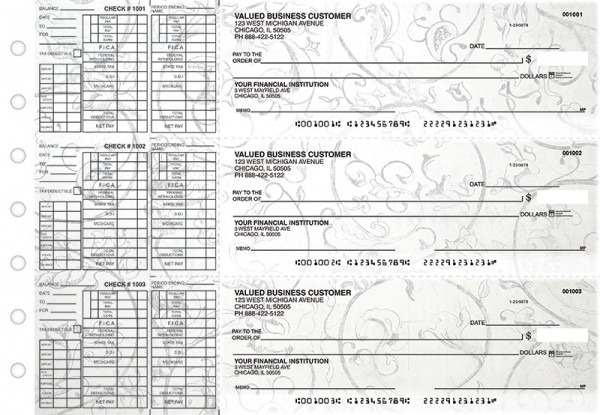 Vintage Payroll Designer Business Checks