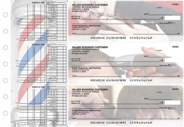 Barber Multi Purpose Designer Business Checks