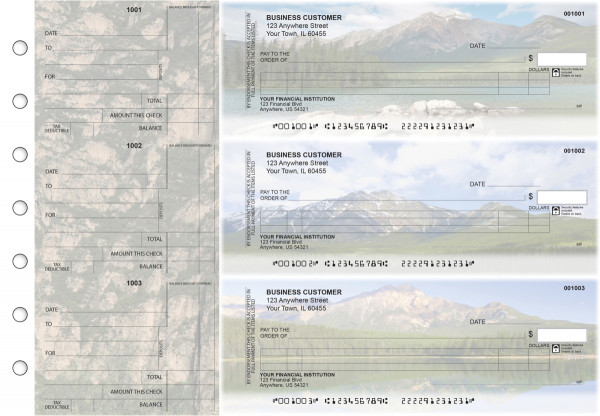 Scenic Mountains Itemized Counter Signature Business Checks