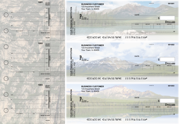 Scenic Mountains Invoice Business Checks