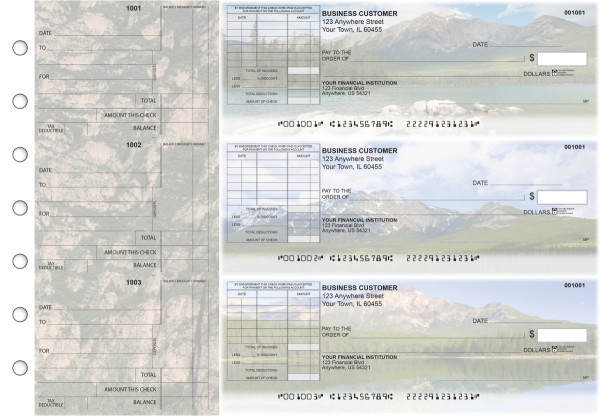 Scenic Mountains Standard Itemized Invoice Business Checks