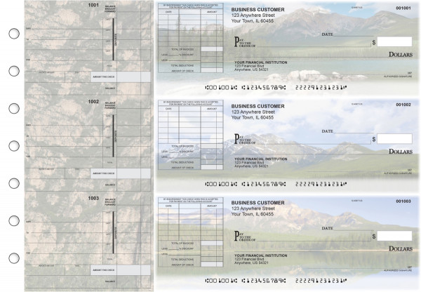 Scenic Mountains Itemized Invoice Business Checks