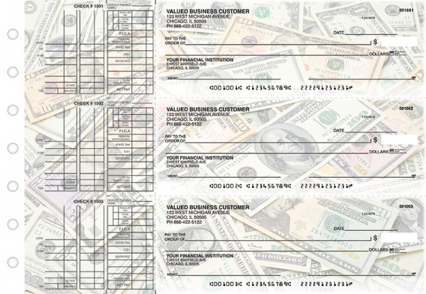 Money Multi Purpose Designer Business Checks