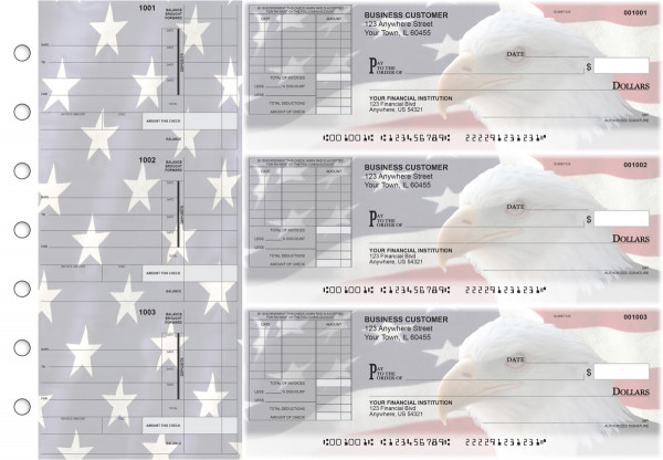 American Flag Itemized Invoice Business Checks