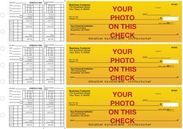 Custom Photo Payroll Business Checks