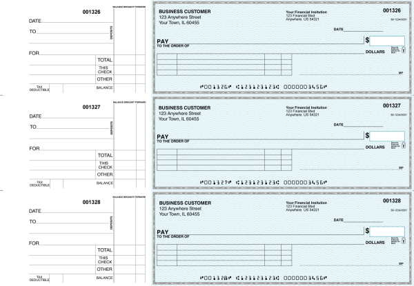 Teal Safety Itemized Payment Business Checks