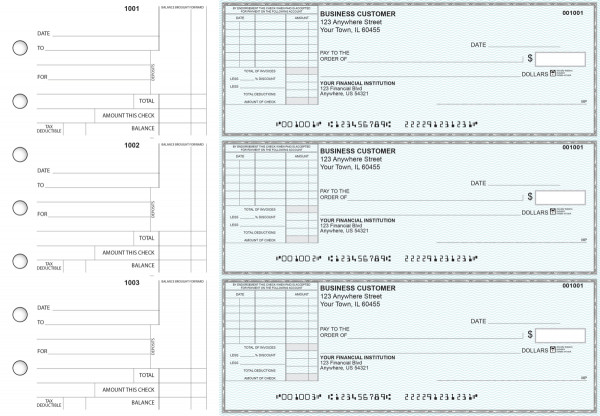 Teal Safety Standard Itemized Invoice Business Checks