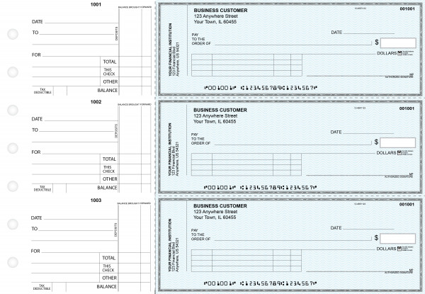 Teal Safety Standard Invoice Business Checks