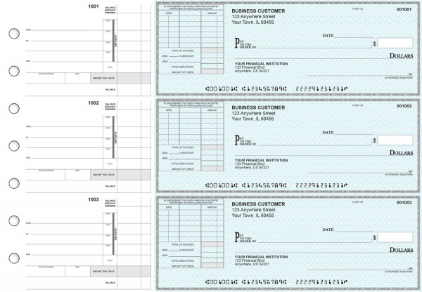 Teal Safety Itemized Invoice Business Checks