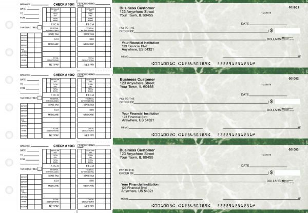 Green Marble Payroll Business Checks