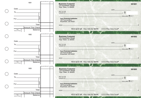 Green Marble Standard Business Checks