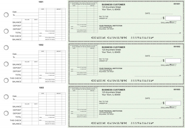 Green Safety General Itemized Invoice Business Checks