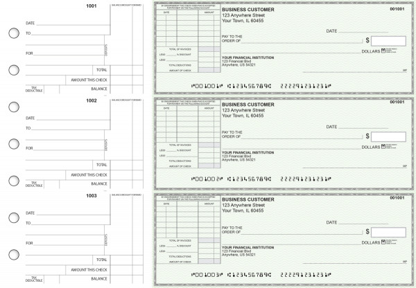 Green Safety Standard Itemized Invoice Business Checks