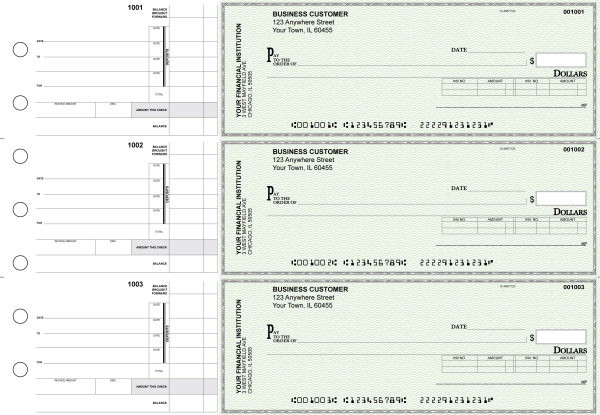 Green Knit Invoice Business Checks