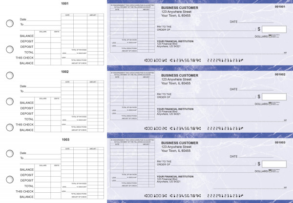 Blue Marble General Itemized Invoice Business Checks