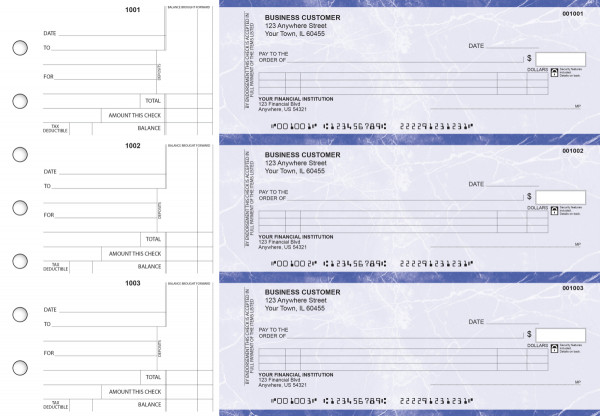Blue Marble Itemized Counter Signature Business Checks