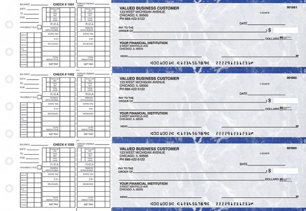 Blue Marble Payroll Business Checks