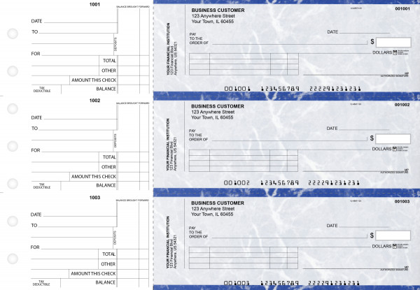 Blue Marble Standard Invoice Business Checks