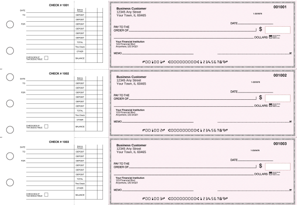 Pink Safety Accounts Payable Business Checks