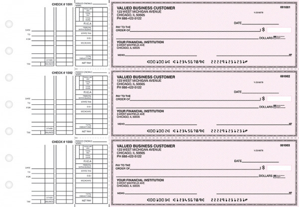 Pink Safety Multi Purpose Business Checks