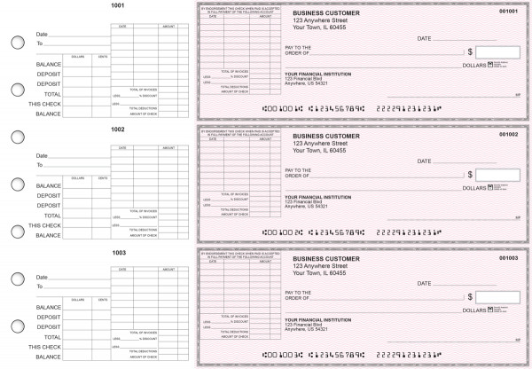 Pink Safety General Itemized Invoice Business Checks