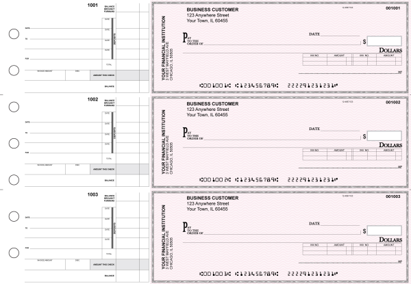Pink Safety Invoice Business Checks