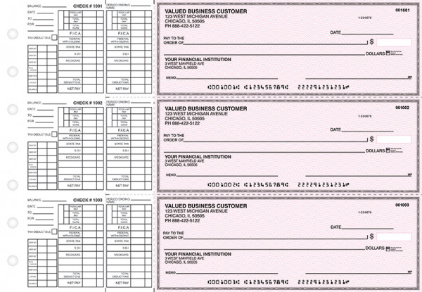 Pink Safety Payroll Business Checks