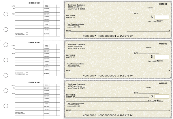 Tan Parchment Accounts Payable Business Checks