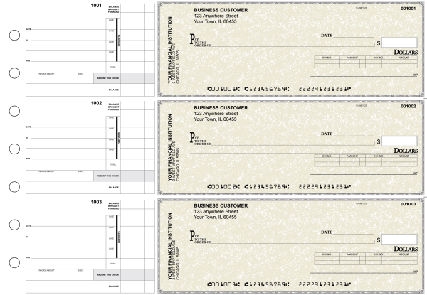 Tan Parchment Invoice Business Checks