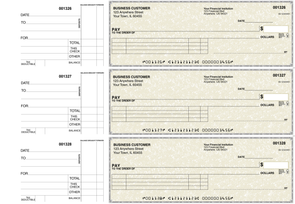 Tan Parchment Itemized Payment Business Checks