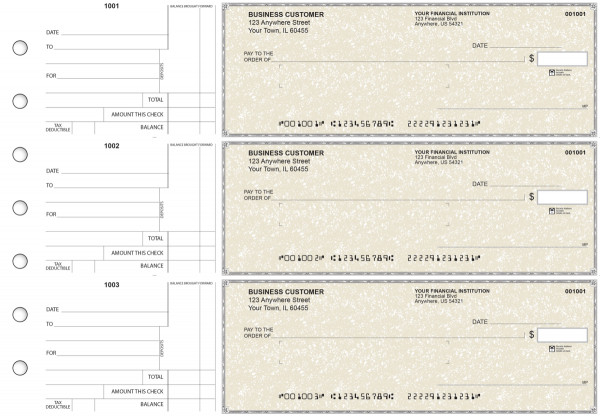 Tan Parchment Standard Mailer Business Checks